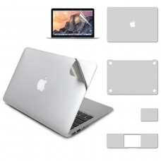 MackBook Pro 15" with Retina Display - White Color 5 in 1 Ultra Thin Notebook Full Body Skins Decal Sticker Set with Screen Protector, Palmrest with Trackpad, Upper and Bottom Cover Protective Skin